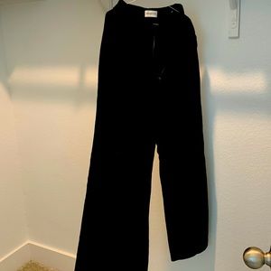 Black Abercrombie and Fitch wide leg trousers